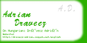 adrian dravecz business card